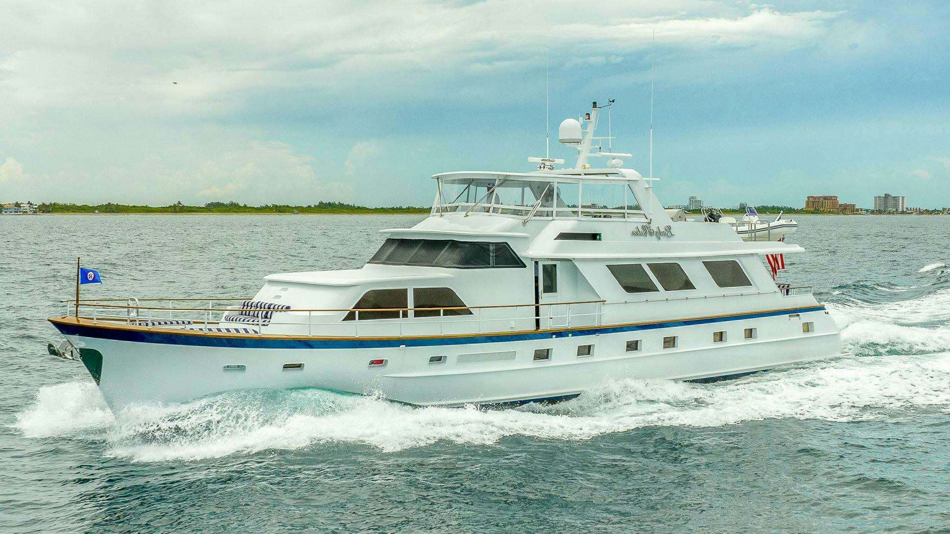 a boat on the water aboard LADY HELEN Yacht for Sale