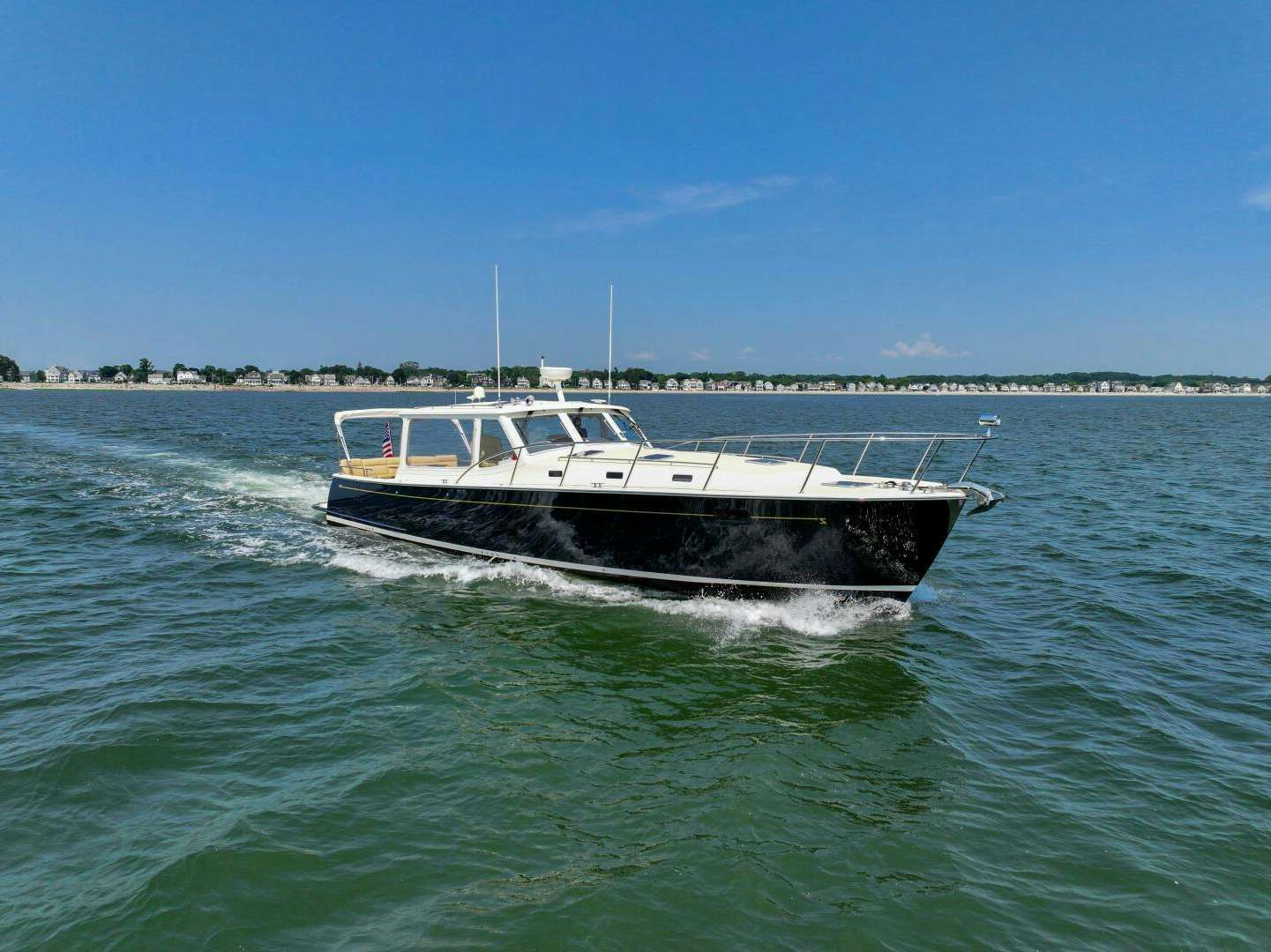 a boat on the water aboard HIGHLANDER Yacht for Sale