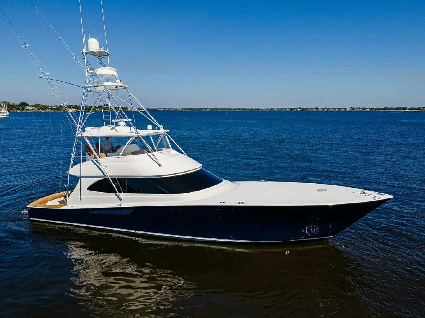 a boat on the water aboard LOW PROFILE Yacht for Sale