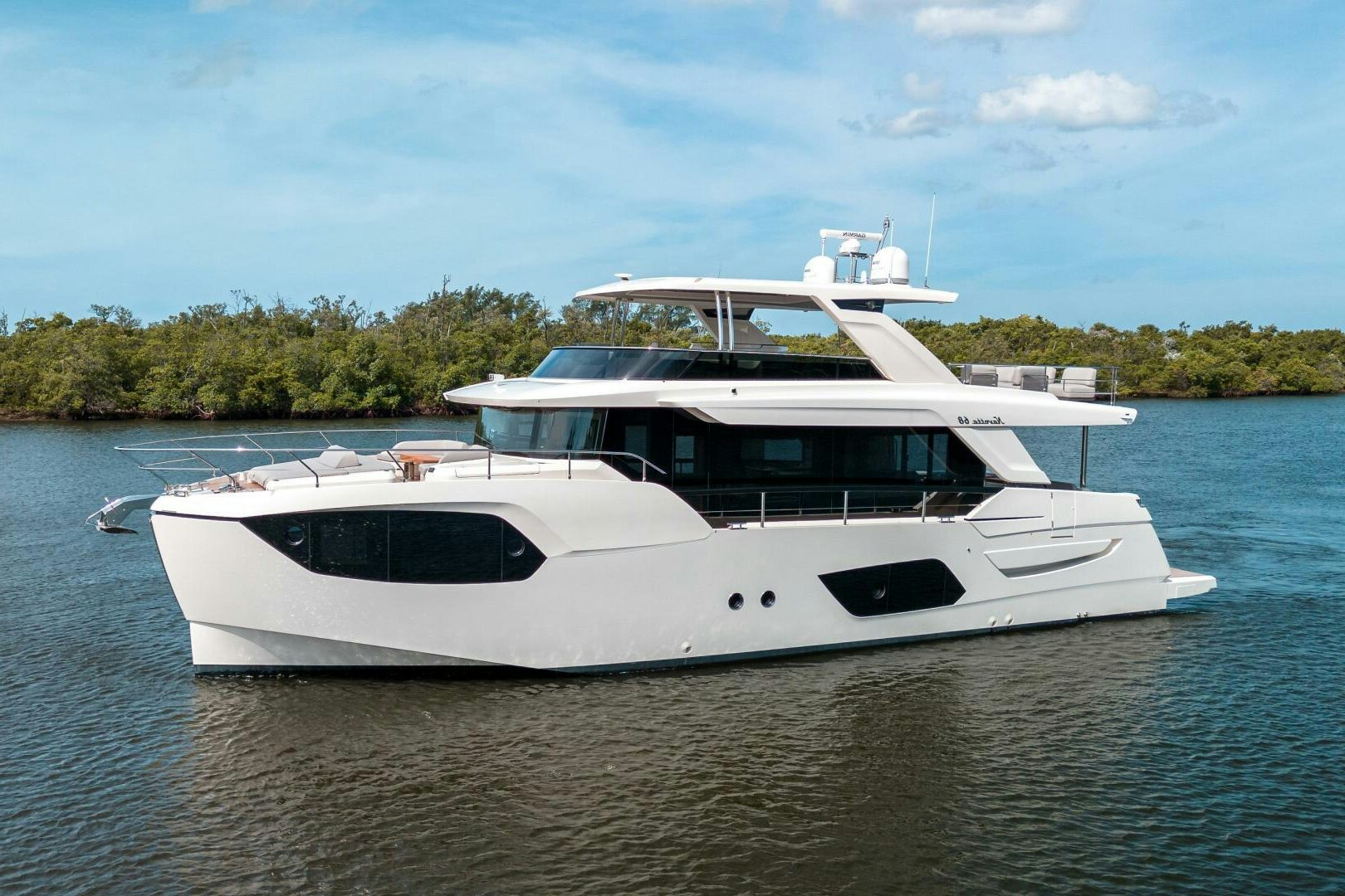 a boat on the water aboard ALGI Yacht for Sale