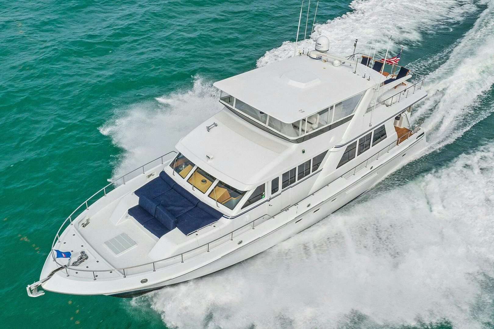 a high angle view of a ship aboard MAR JON Yacht for Sale