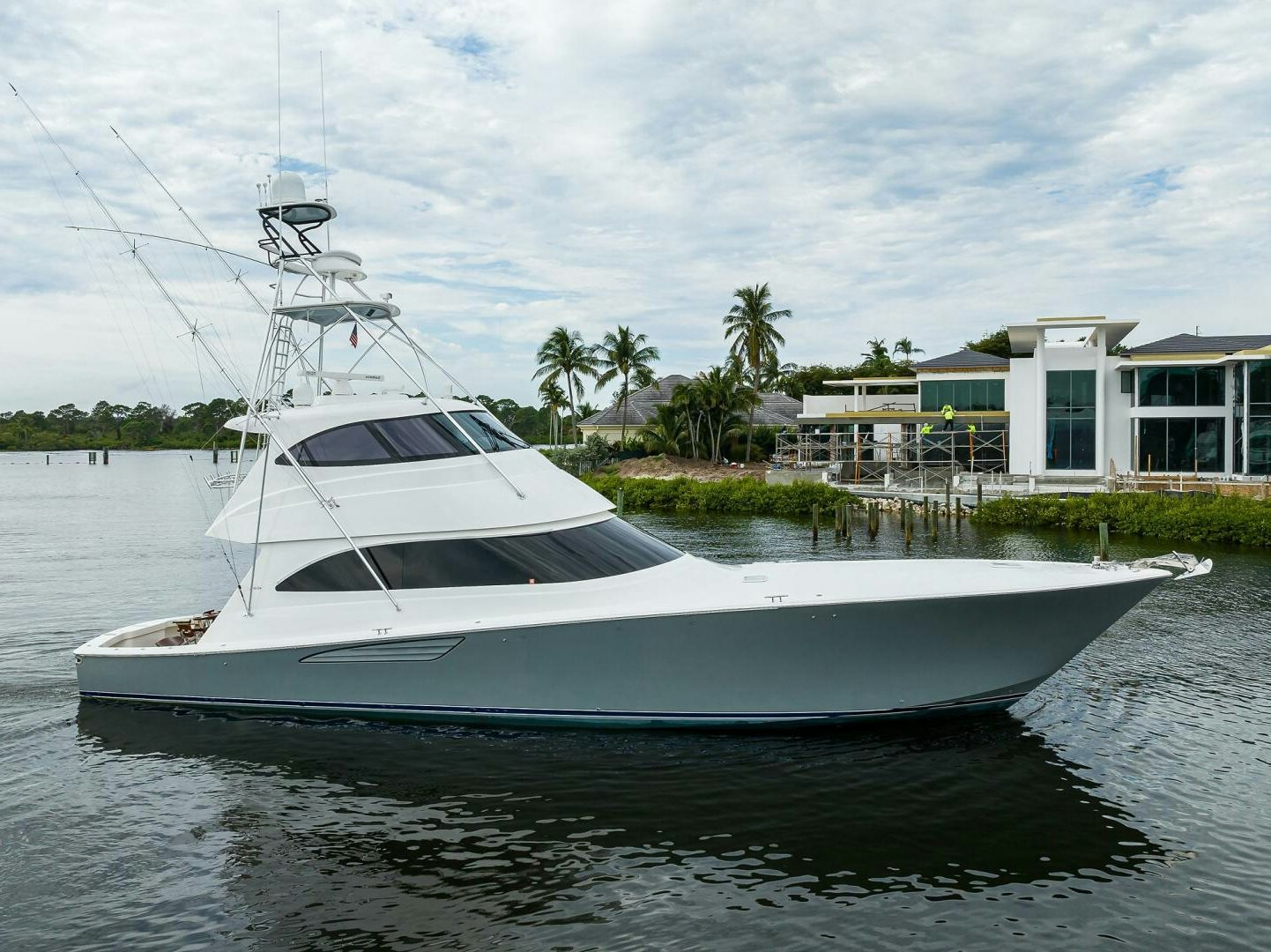 a white boat in the water aboard TORTA Yacht for Sale