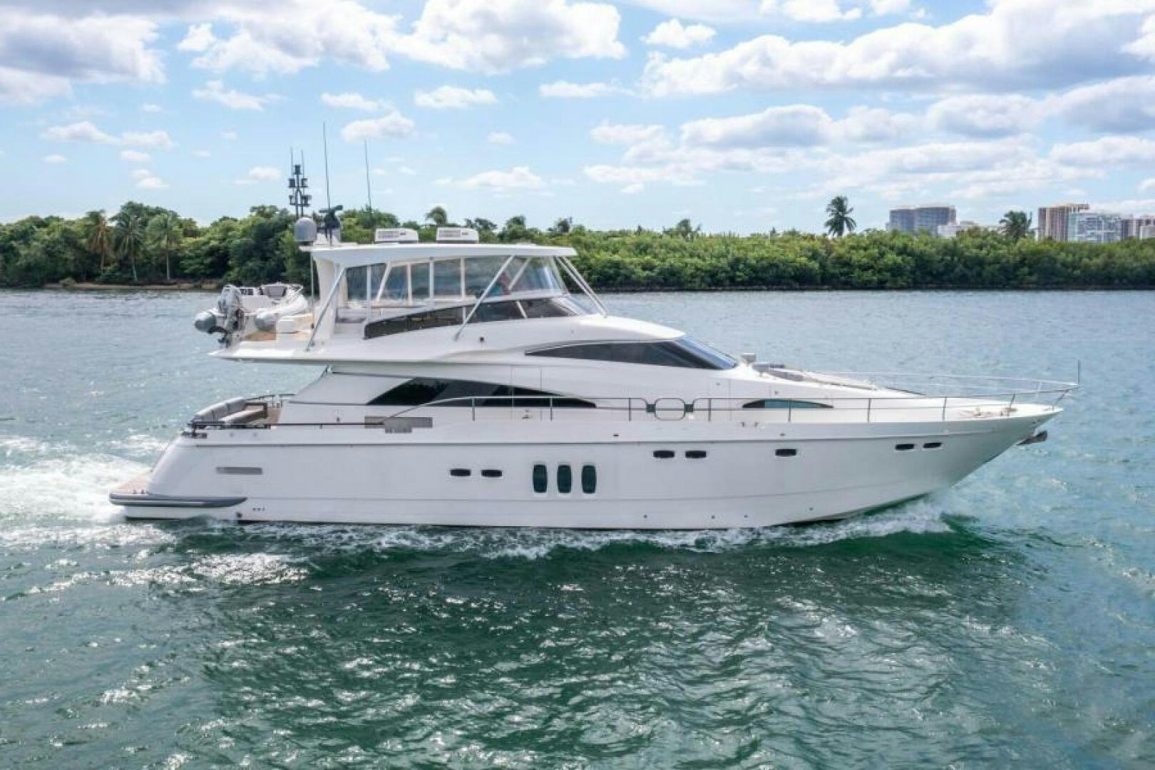 a white boat in the water aboard AQUABELLA Yacht for Sale