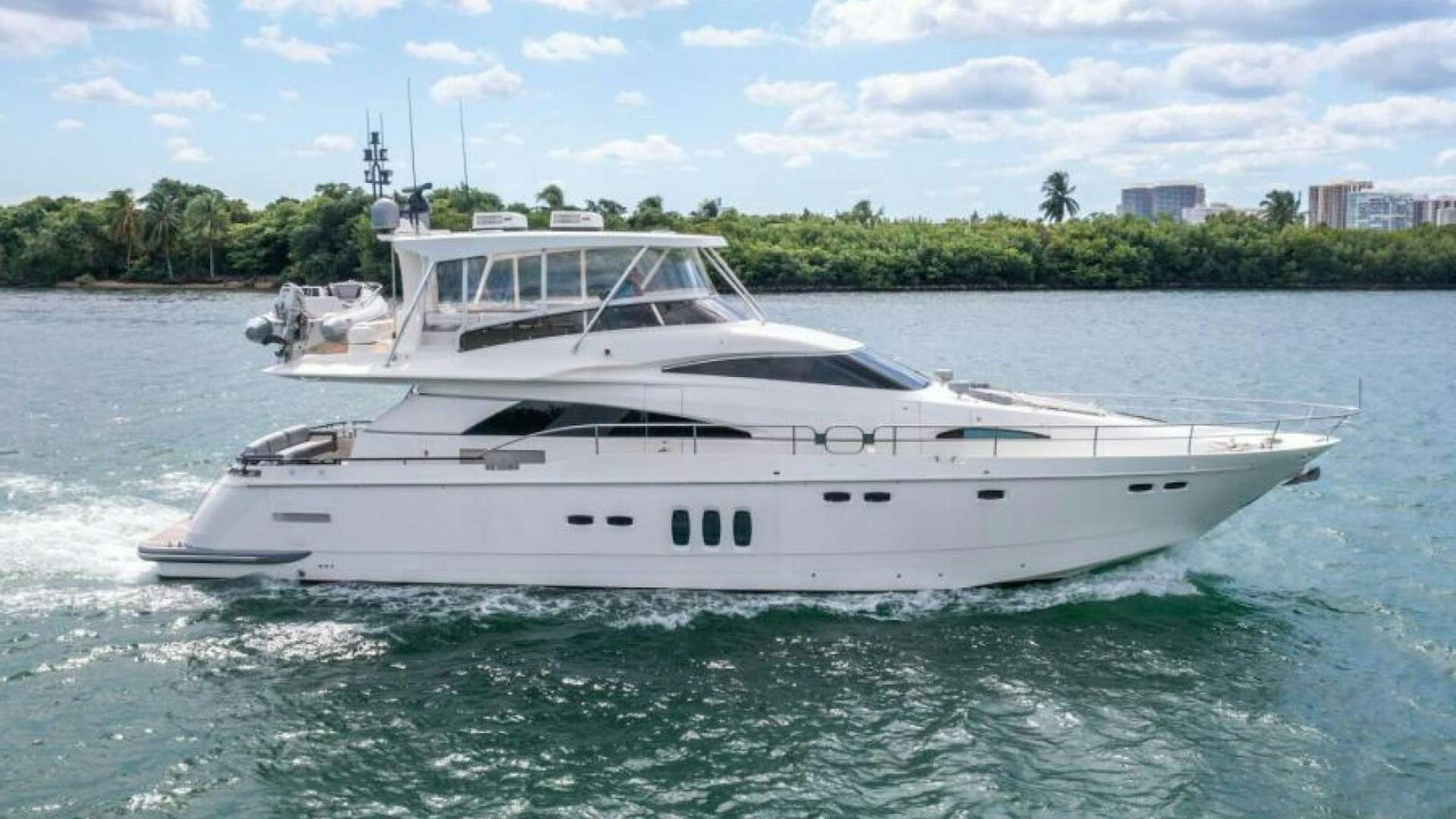 a white boat in the water aboard AQUABELLA Yacht for Sale