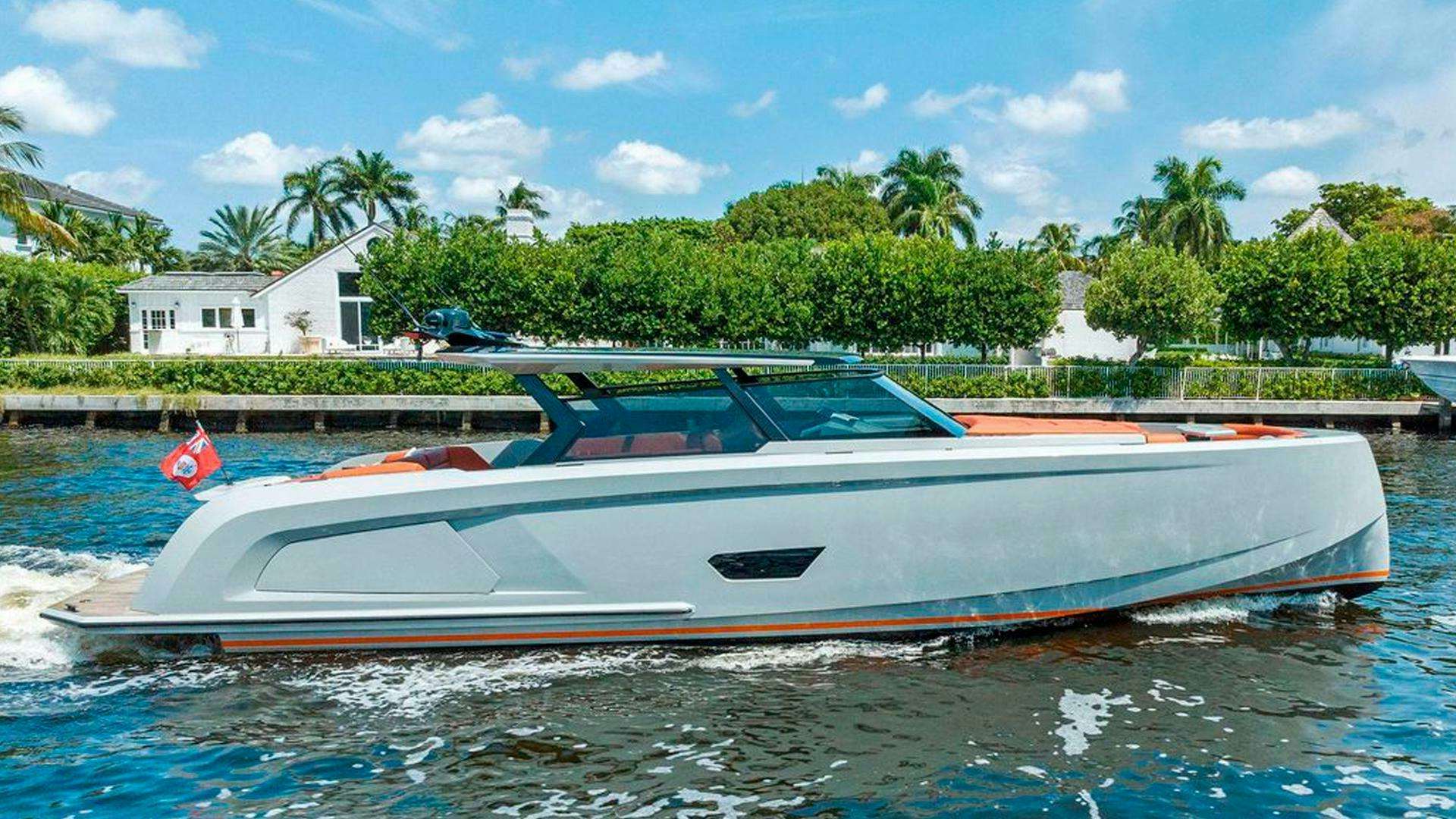 a boat on the water aboard 58 VANQUISH Yacht for Sale