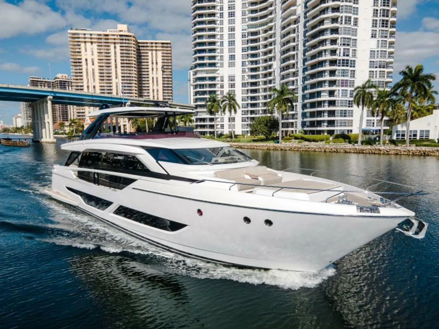 a white yacht in the water aboard INEA Yacht for Sale