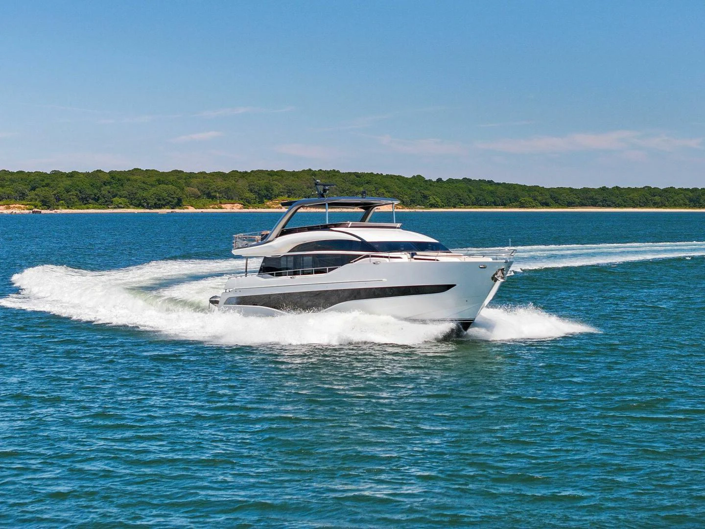 a boat on the water aboard RAW BAR Yacht for Sale
