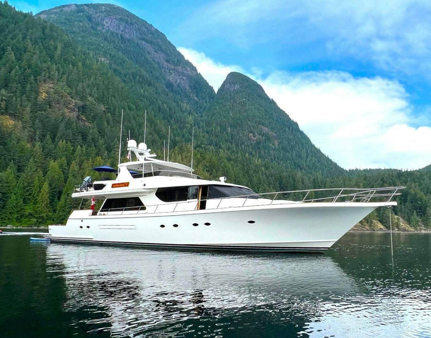 a boat on the water aboard ENCHANTRESS Yacht for Sale
