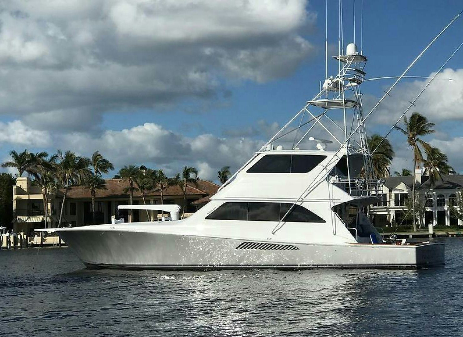 a white boat on the water aboard DEEP PROMOCEAN Yacht for Sale