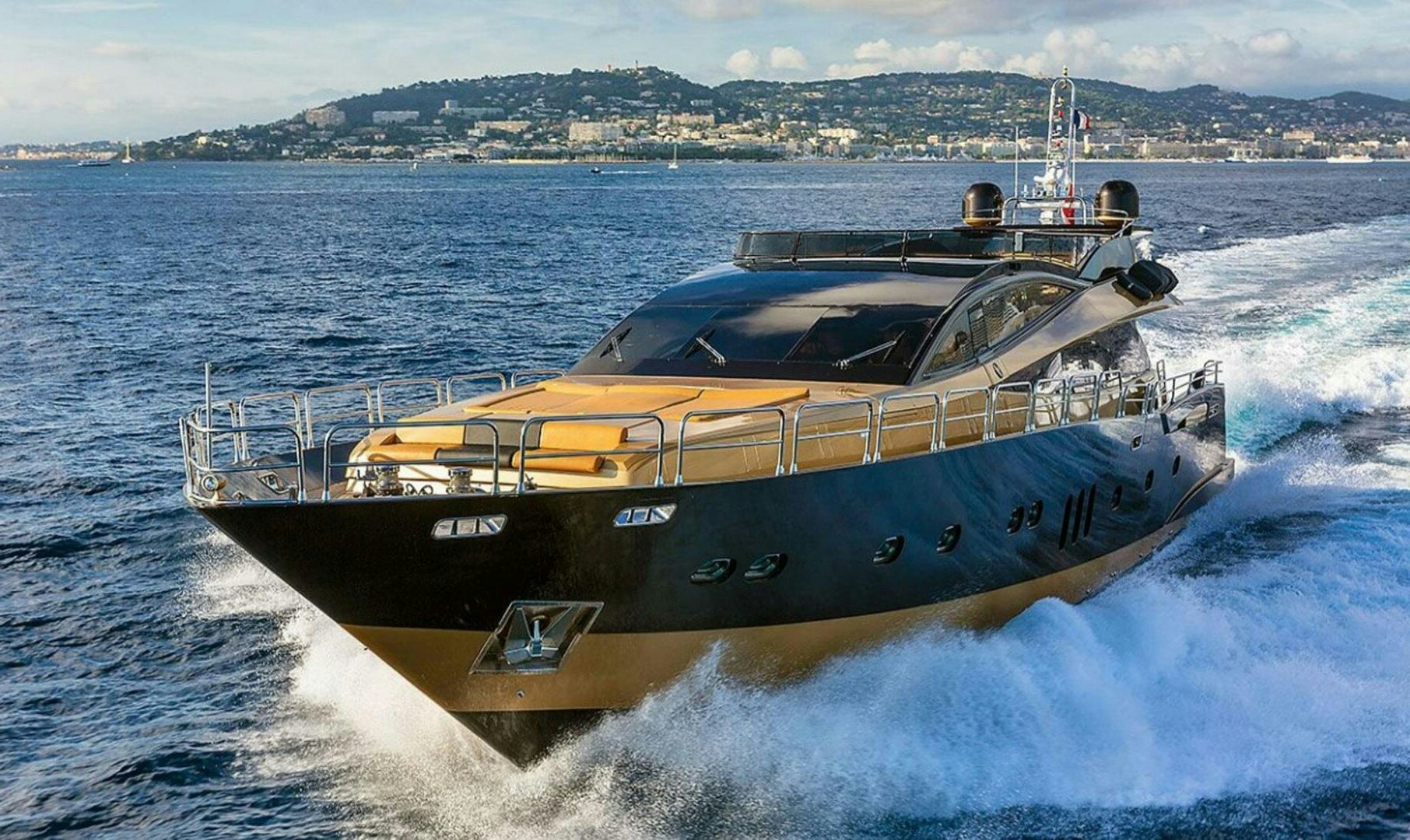 a boat on the water aboard CLAREMONT Yacht for Sale