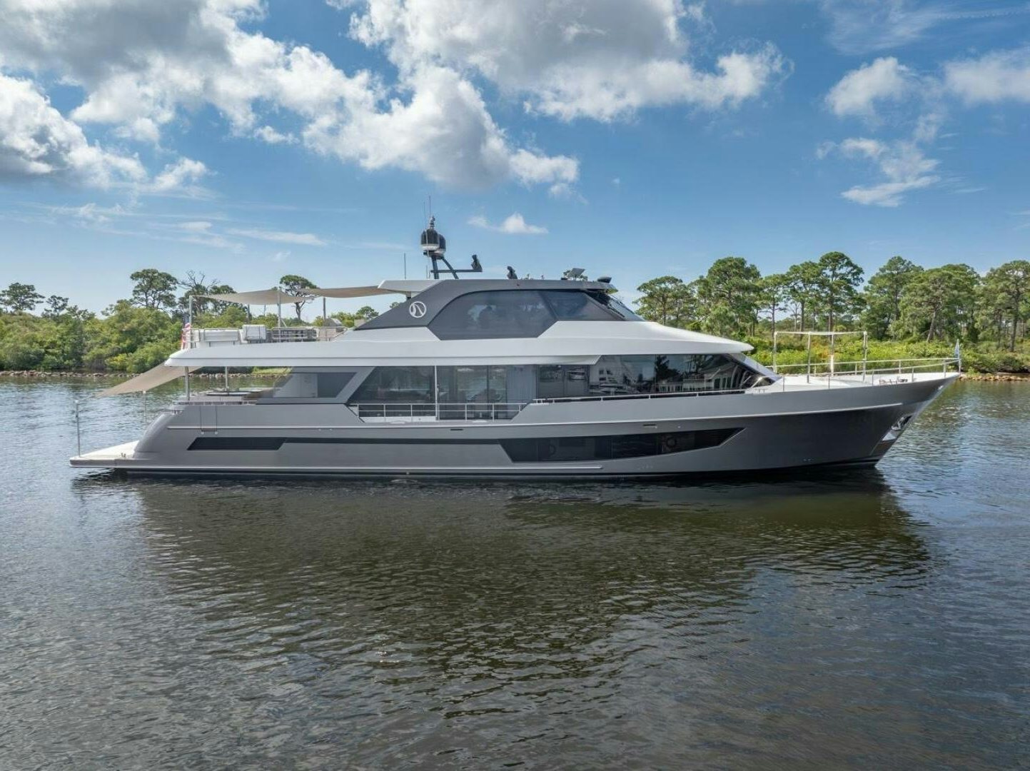 a boat on the water aboard LADY G Yacht for Sale