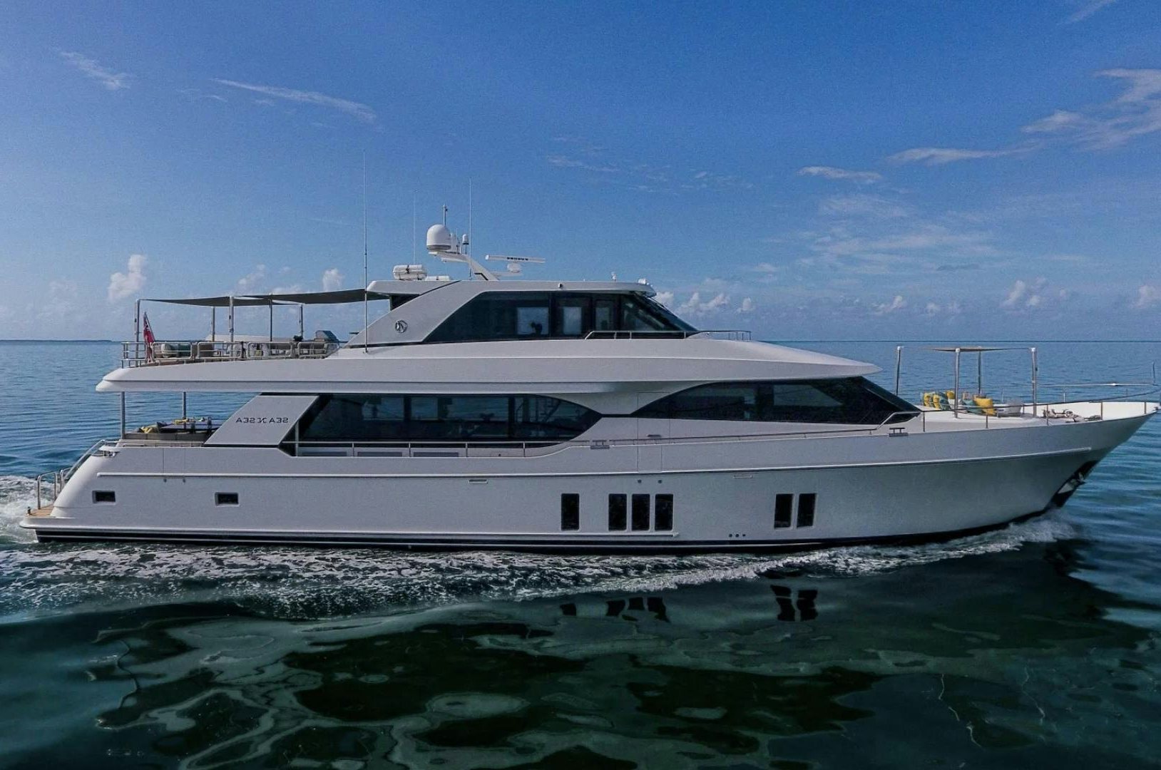 a white yacht in the water aboard SEA N SEA Yacht for Sale