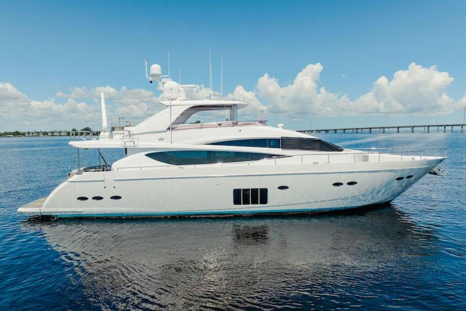 a white yacht on the water aboard STEPHANIE Yacht for Sale