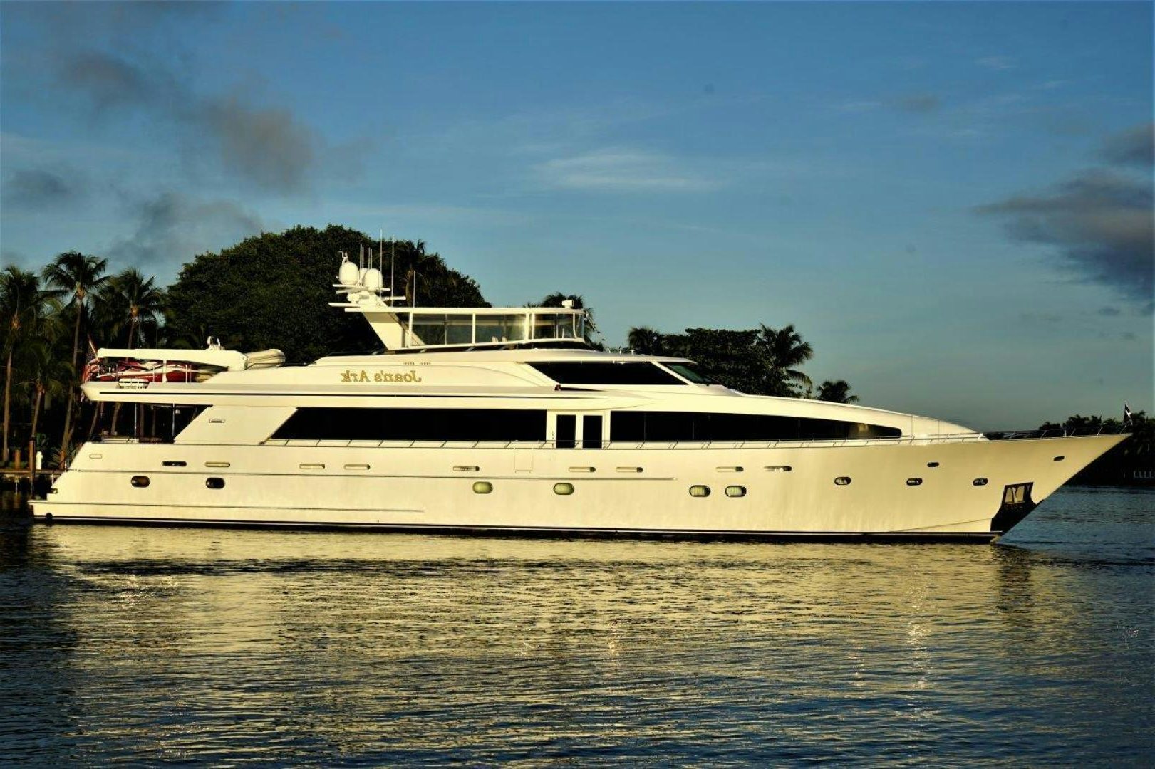 a white yacht on the water aboard MARBRI Yacht for Sale