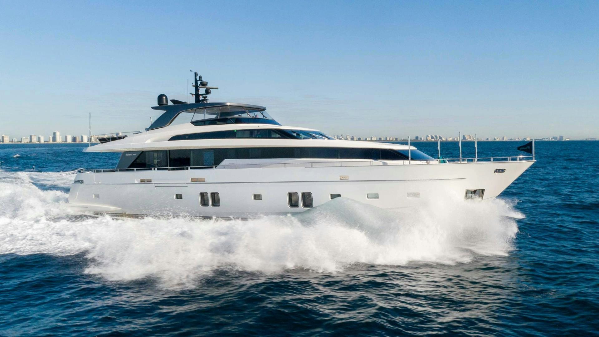 a boat on the water aboard NOTORIOUS Yacht for Sale