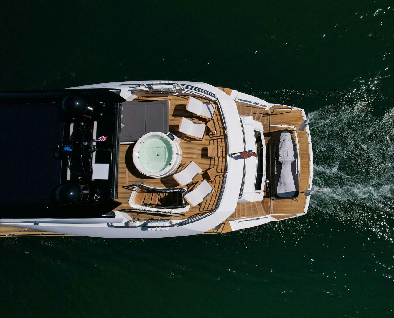 a satellite in space aboard EBRA Yacht for Sale