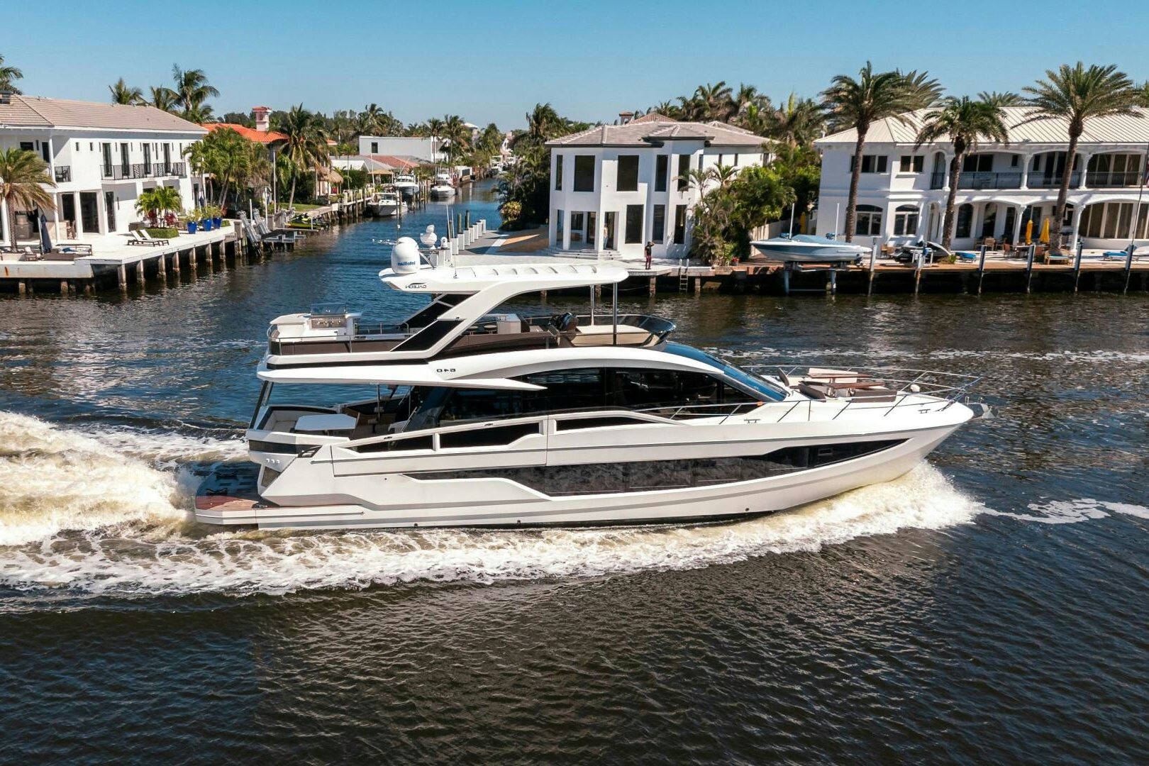a boat on the water aboard OPTIMUS PRIME Yacht for Sale