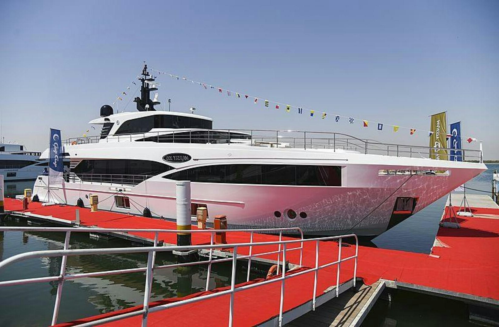 a large white boat aboard PITERLAND II Yacht for Sale