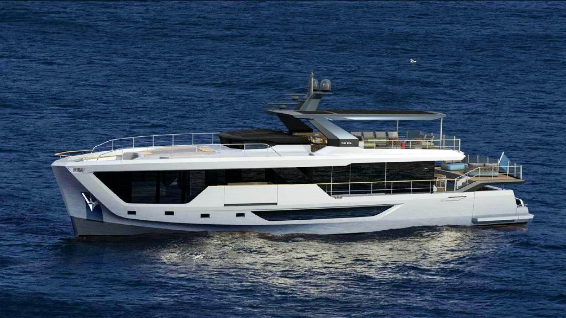 a white yacht in the water aboard NUMARINE 26XP/25 Yacht for Sale
