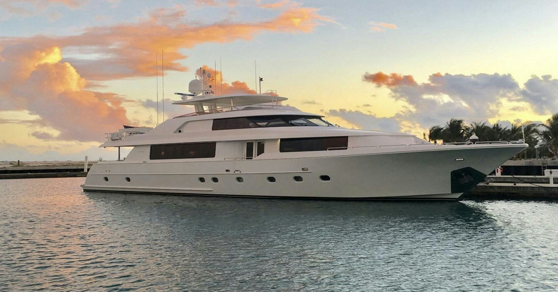 a boat on the water aboard FIRST LIGHT Yacht for Sale