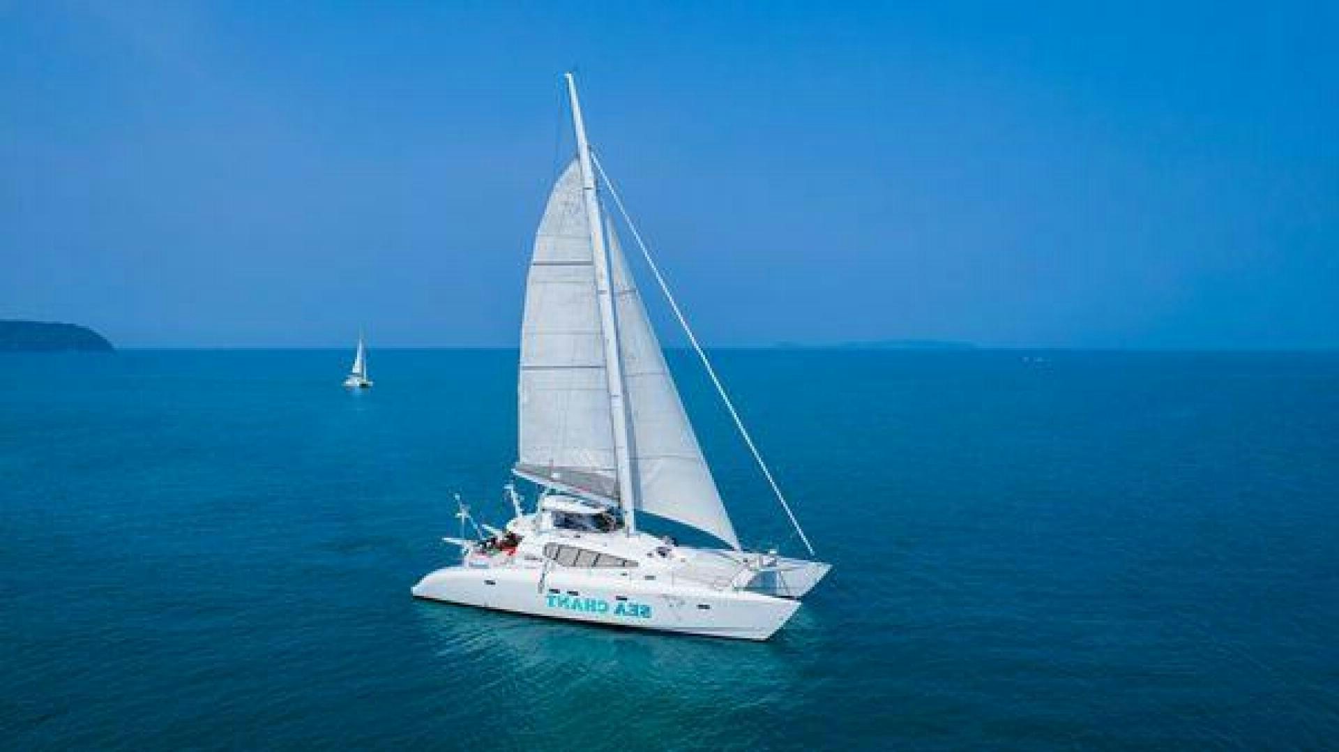 a sailboat on the water aboard SEA CHANT Yacht for Sale