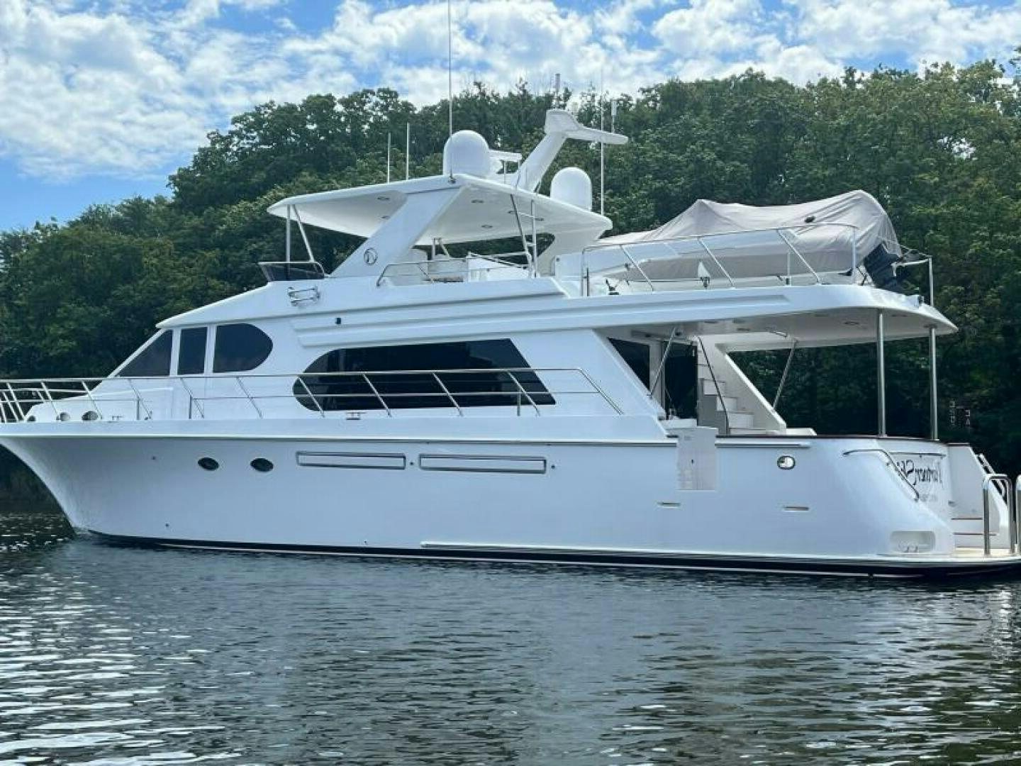 a white yacht on the water aboard PARTNERSHIP Yacht for Sale