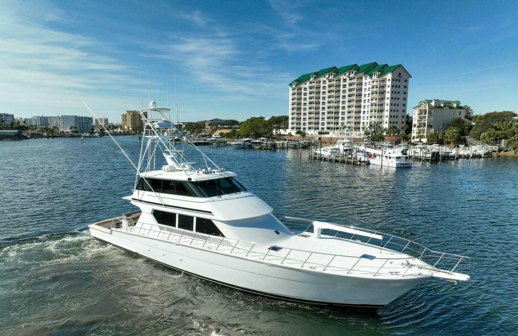a boat in the water aboard POLE POSITION Yacht for Sale