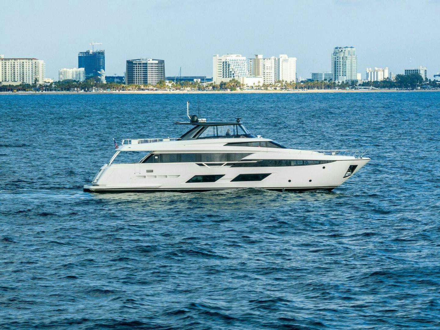 a white yacht in the water aboard SILHOUETTE Yacht for Sale
