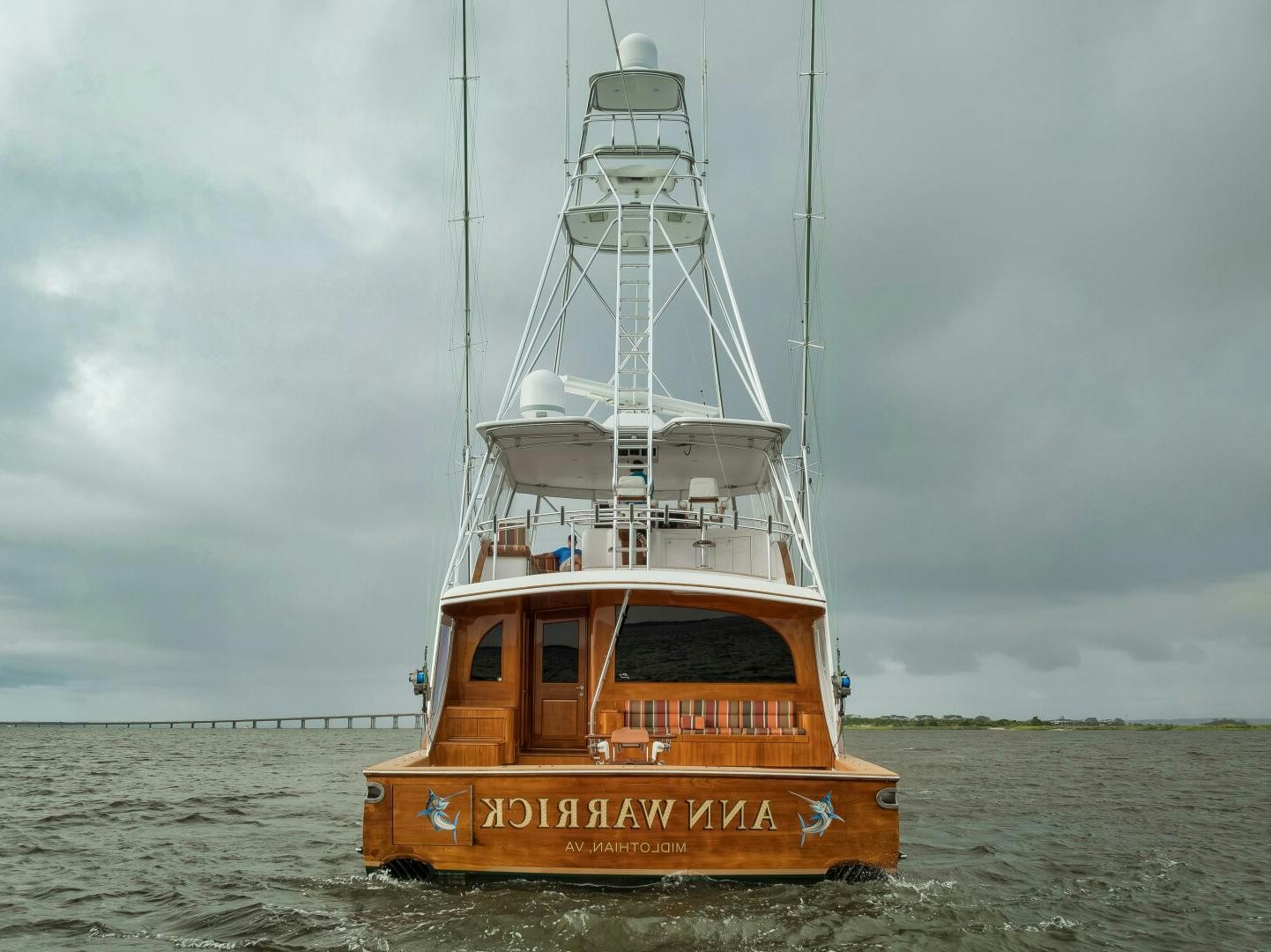 a boat in the water aboard ANN WARRICK Yacht for Sale