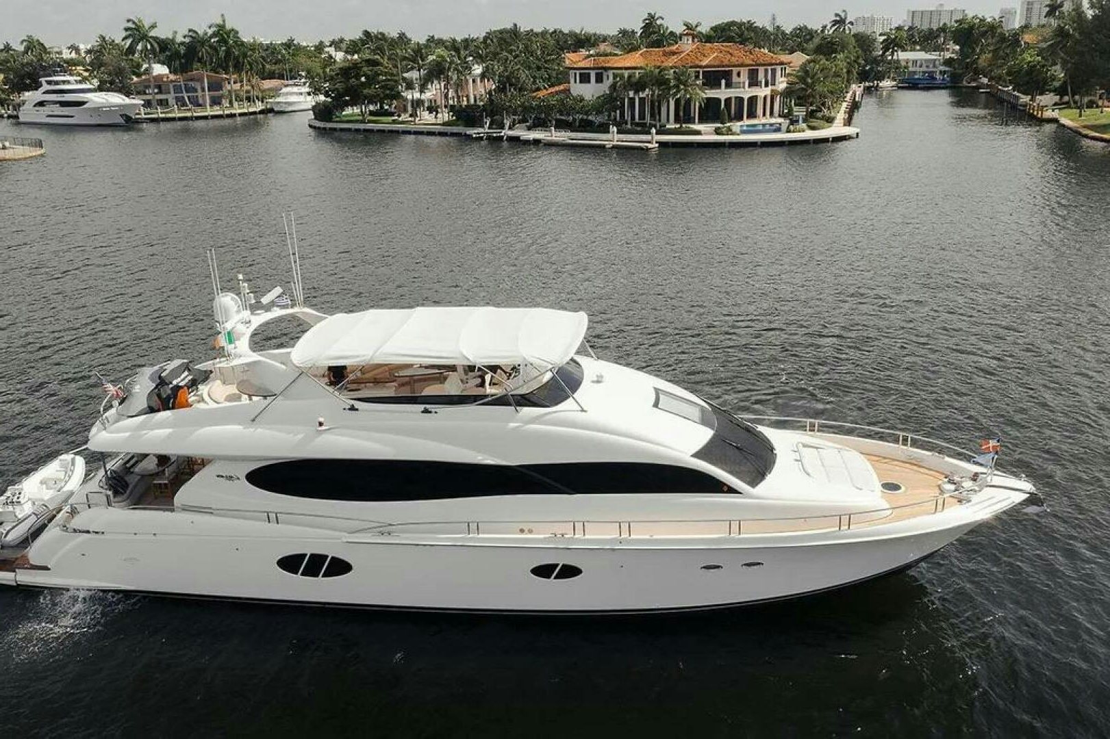 a white yacht in the water aboard CERCA TROVA Yacht for Sale