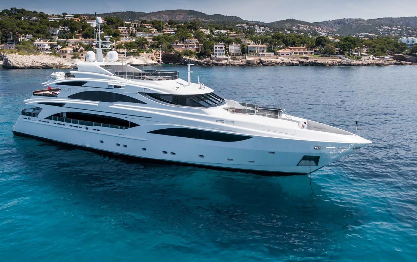 a white yacht in the water aboard DIANE Yacht for Sale