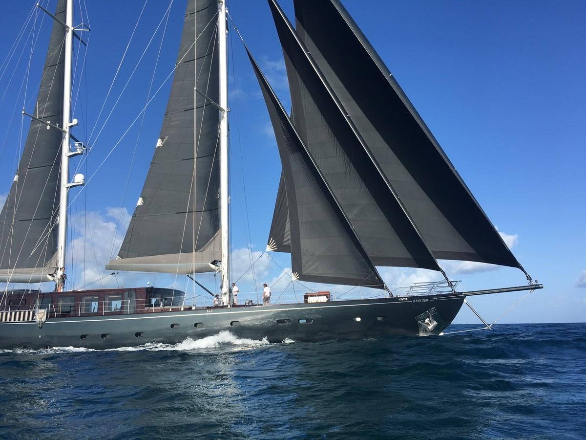 a boat sailing on the sea aboard ROX STAR Yacht for Sale