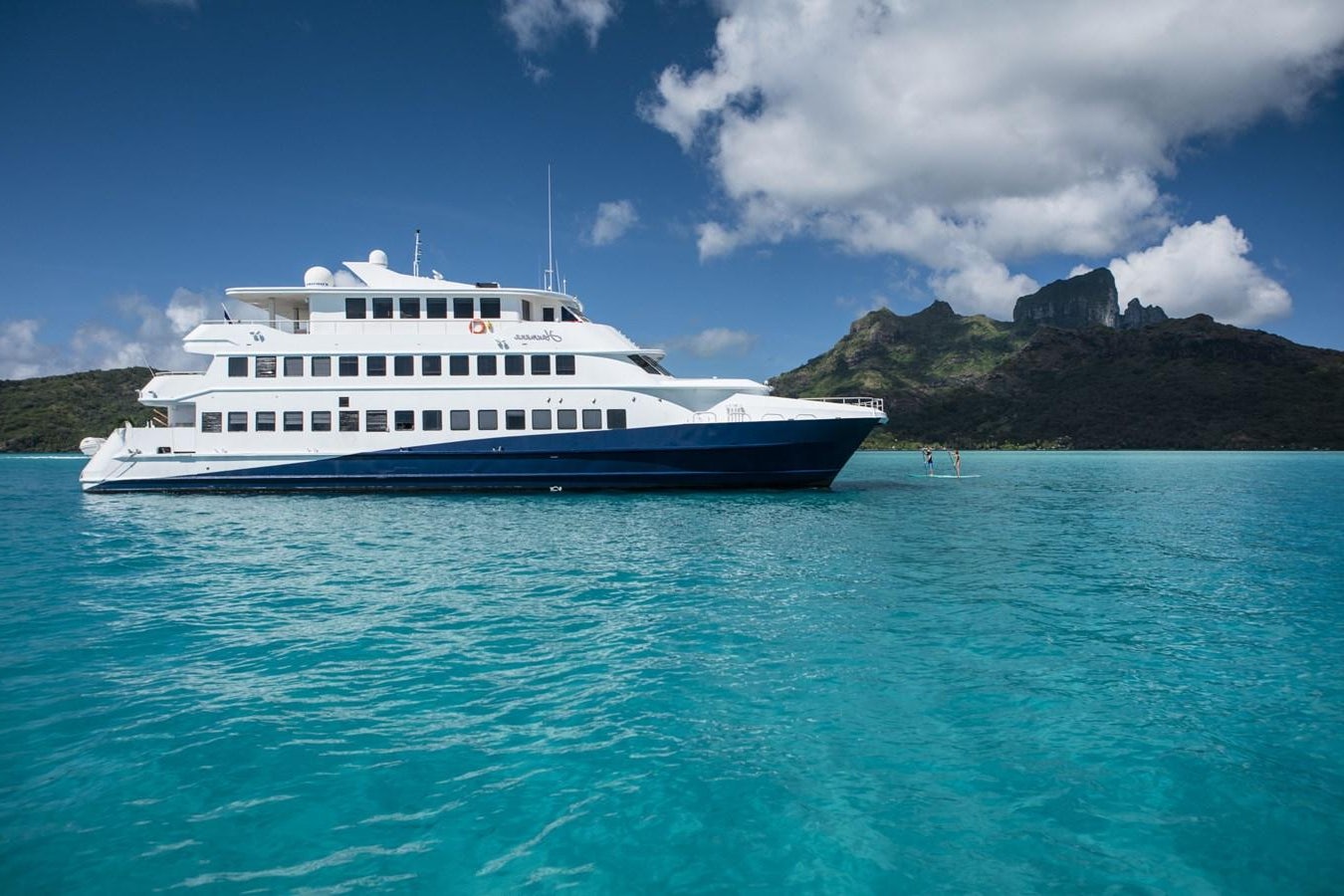 a boat in the water aboard HAUMANA Yacht for Sale