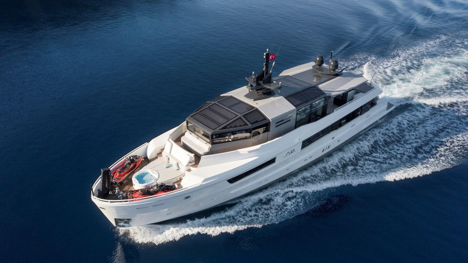 a ship in the water aboard SUN Yacht for Sale