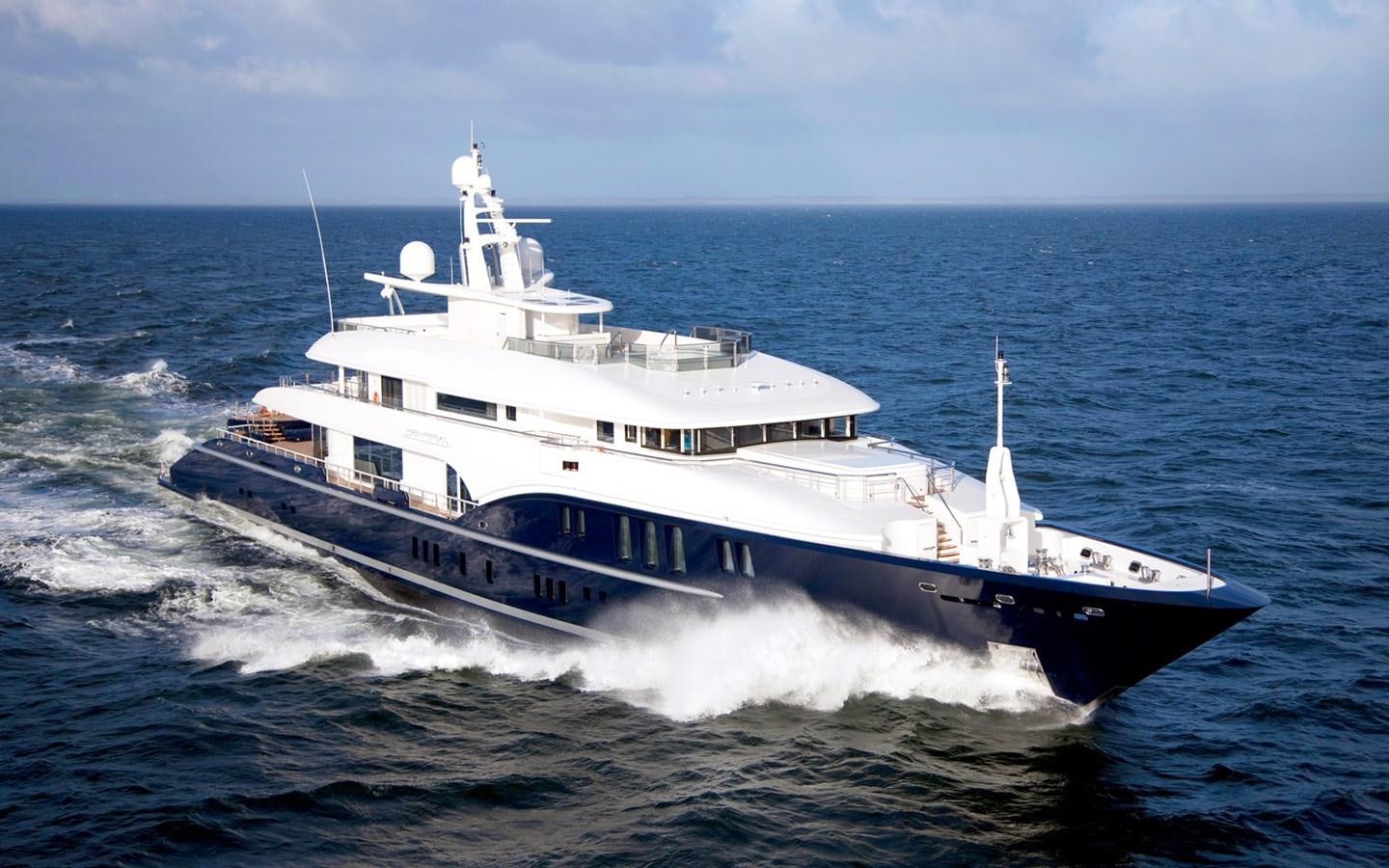a large white ship aboard LADY VERA Yacht for Sale