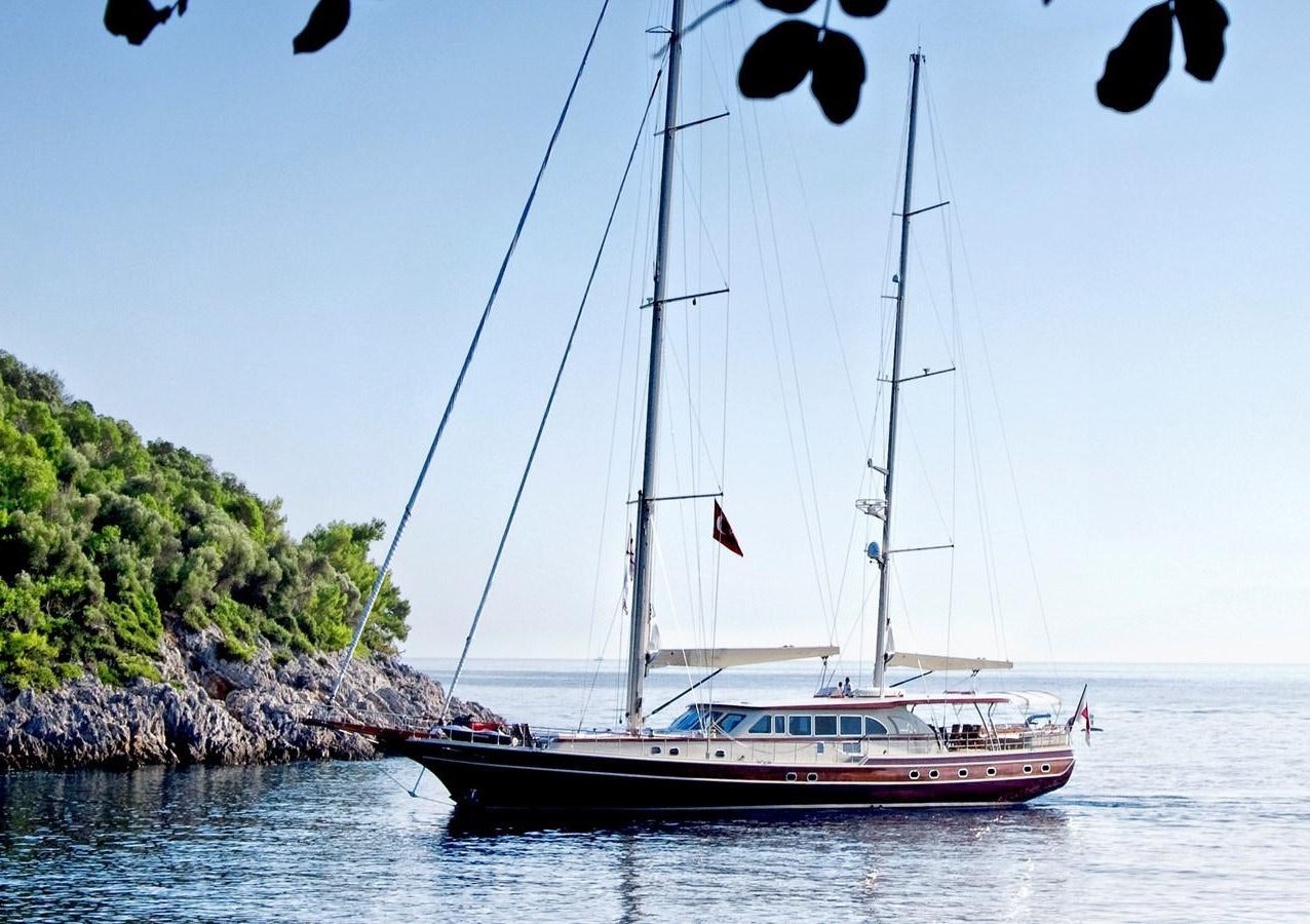a boat in the water aboard DAIMA Yacht for Sale