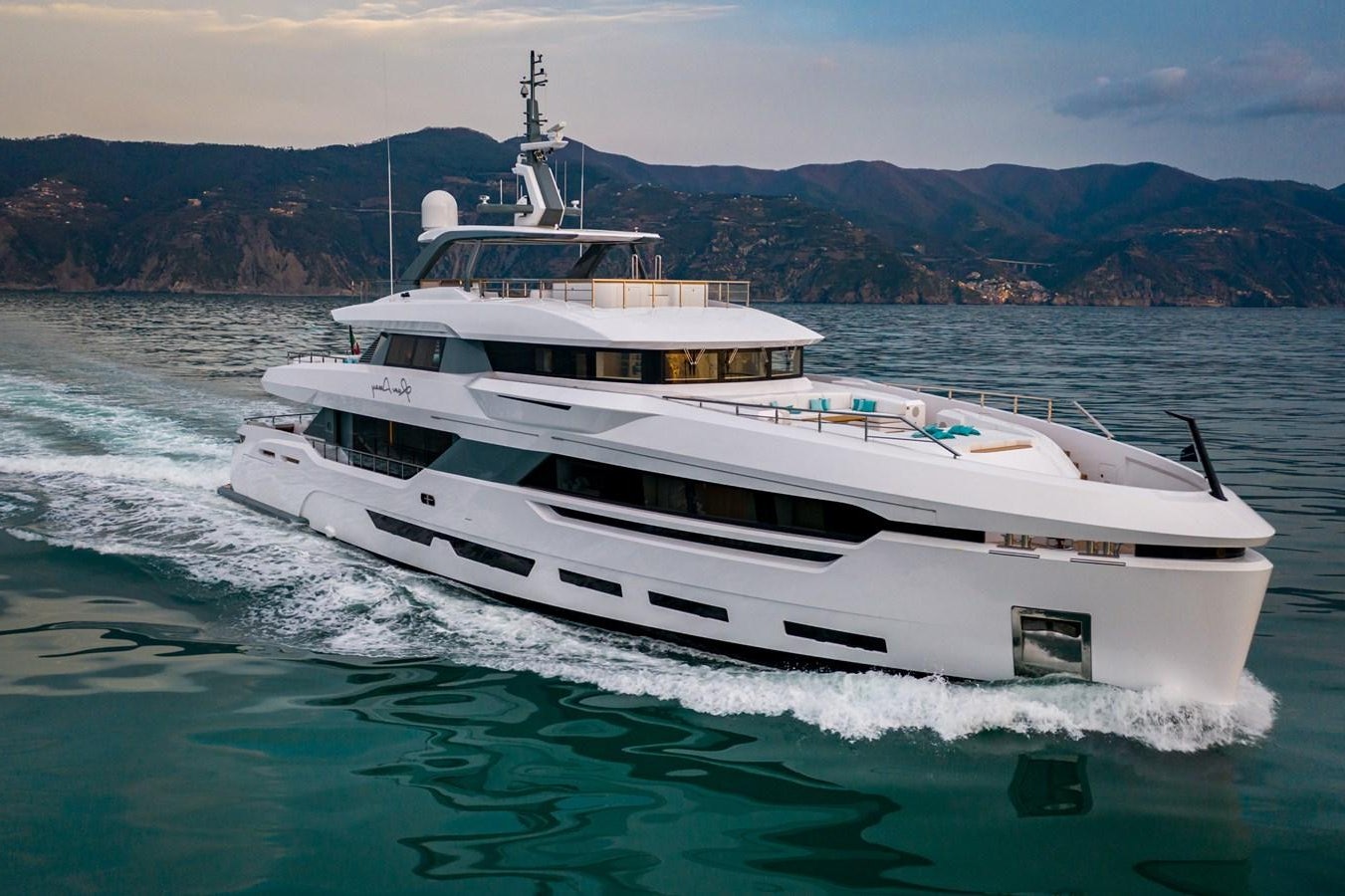 a white yacht in the water aboard RUN AWAY Yacht for Sale