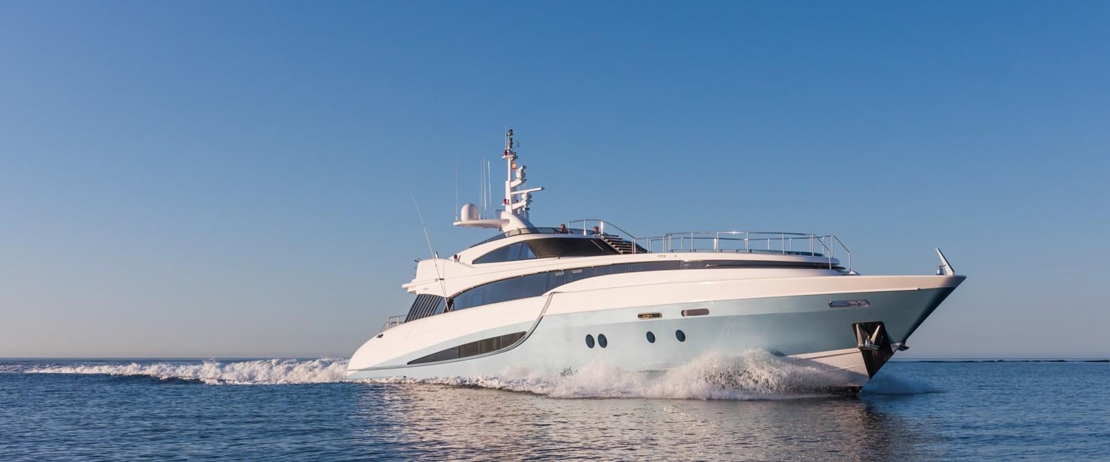 a white yacht on the water aboard BENITA BLUE Yacht for Sale