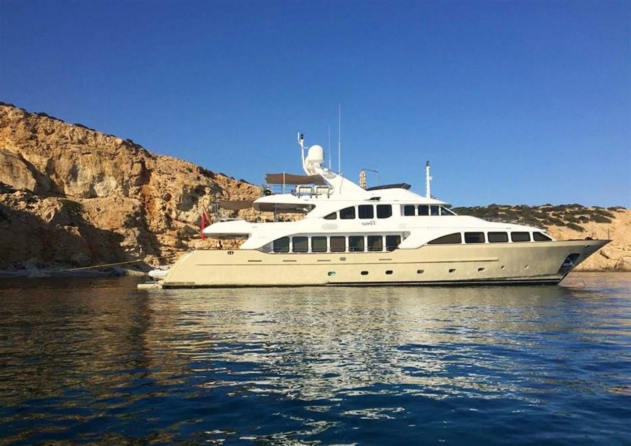 a boat in the water aboard VIRTUE Yacht for Sale
