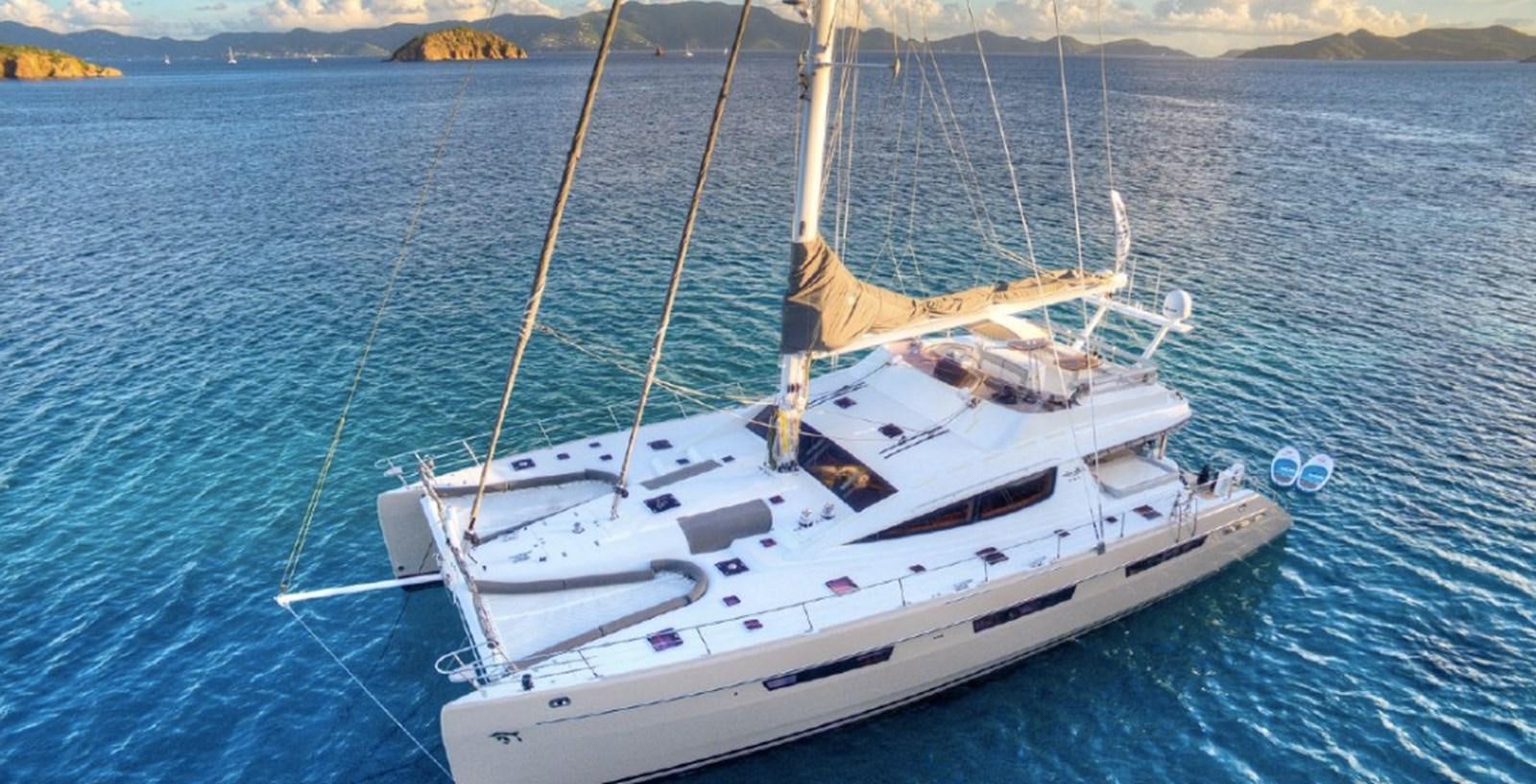 a boat on the water aboard 74' PRIVILEGE 2010 Yacht for Sale