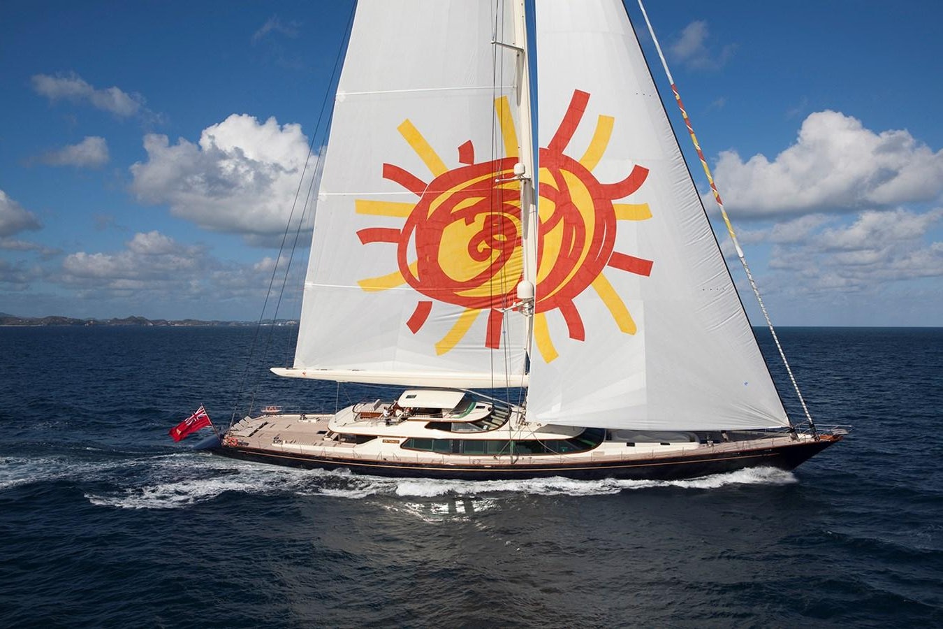 a sailboat in the water aboard TIARA II Yacht for Sale