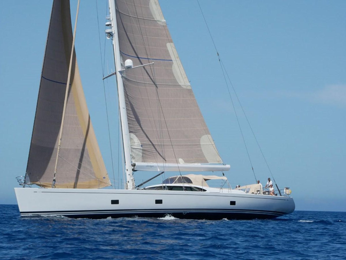 a sailboat on the water aboard STARFALL Yacht for Sale