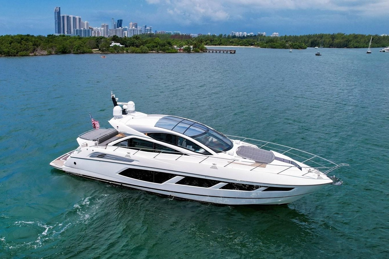 a boat in the water aboard SUNSEEKER PREDATOR 68 Yacht for Sale
