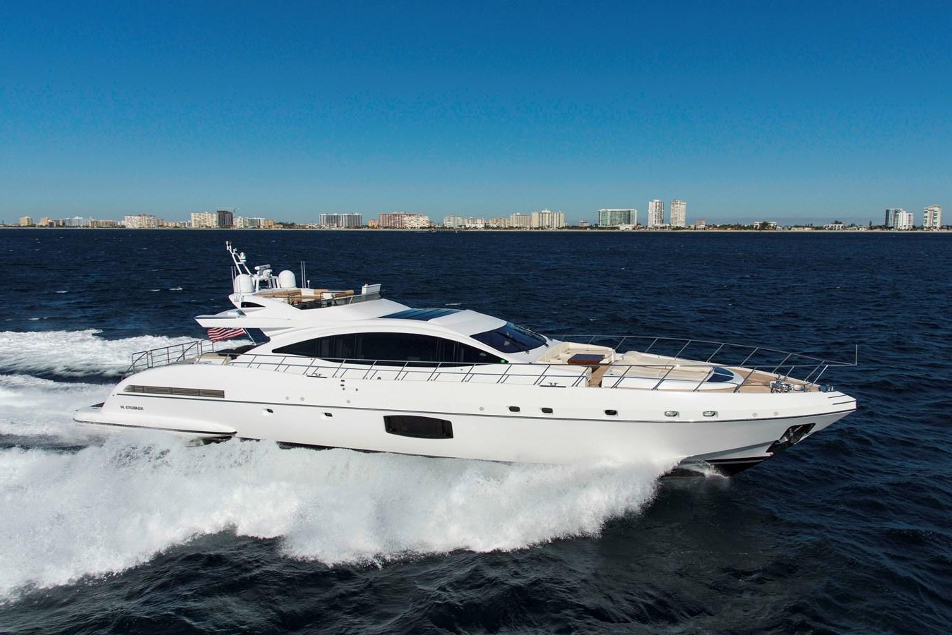 a yacht on the water aboard MINE SET Yacht for Sale