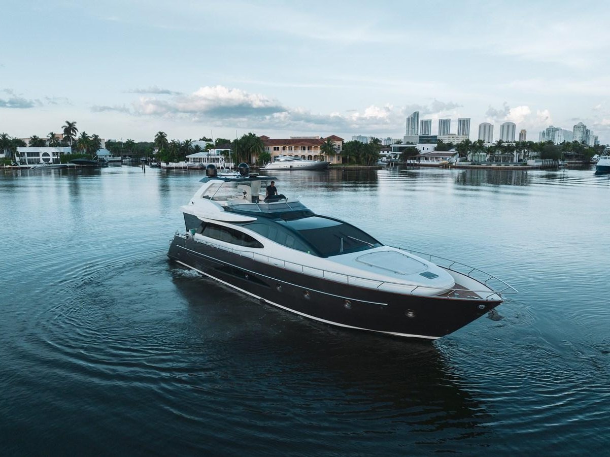 a boat in the water aboard 75' RIVA 2012 Yacht for Sale