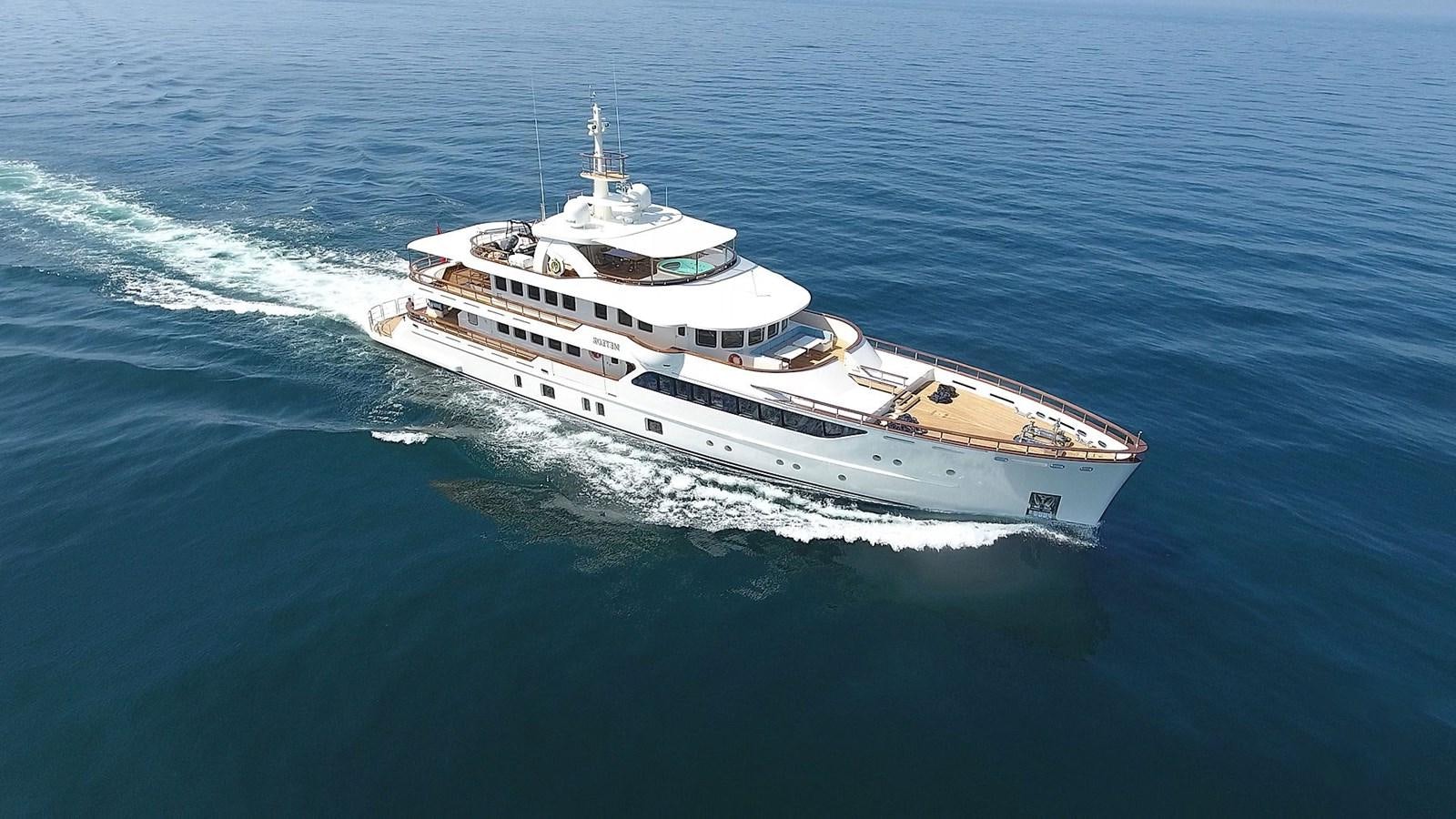 a ship in the water aboard METEOR Yacht for Sale