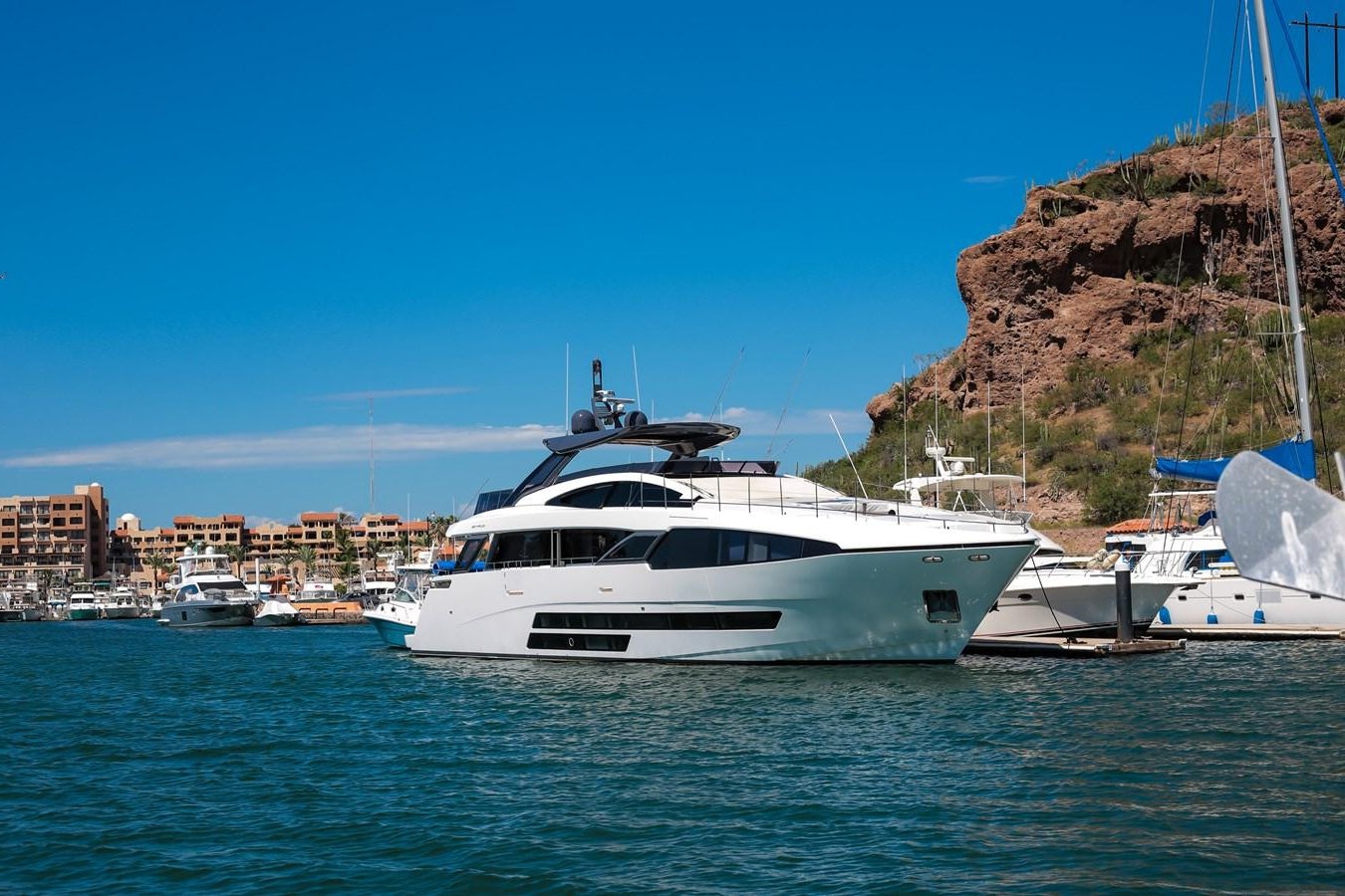 a group of boats in the water aboard SEDA Yacht for Sale