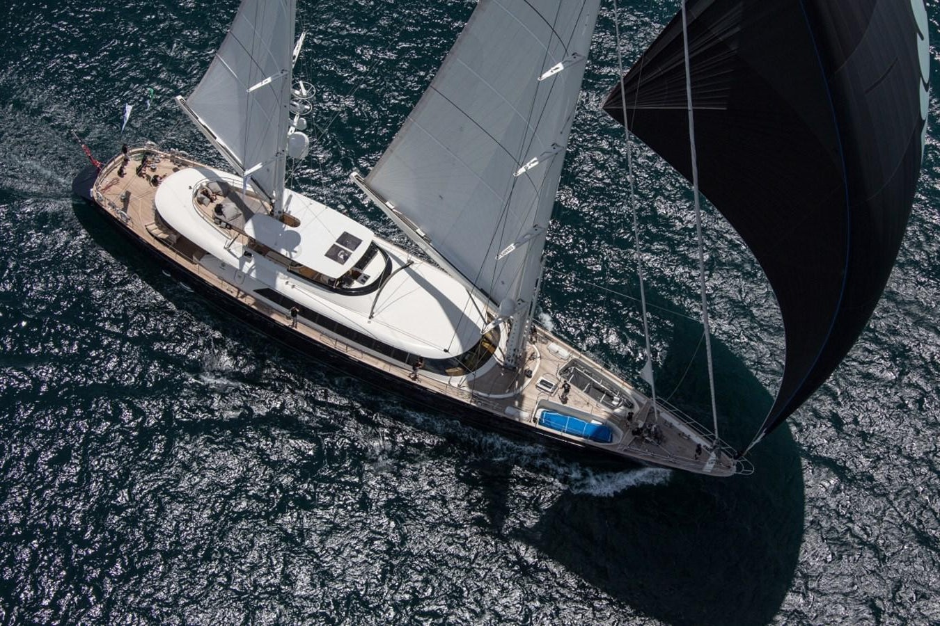 a satellite in space aboard PERSEUS Yacht for Sale