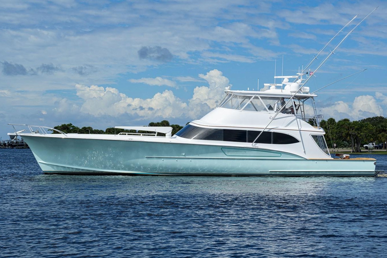 a white yacht on the water aboard GEORGIA GIRL Yacht for Sale