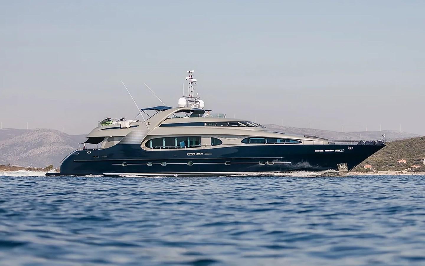a boat on the water aboard ONE BLUE Yacht for Sale